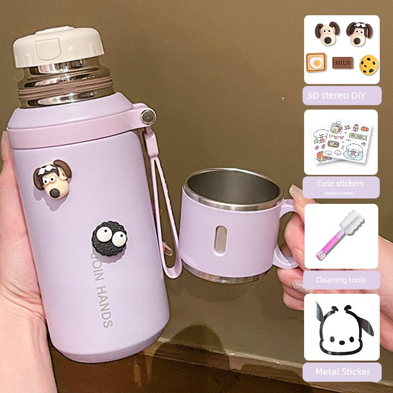 316 Stainless Steel Vacuum Cup for Girls 2024 New Arrival Good-looking with Lid Cup of Tea Water for Students to Go to School