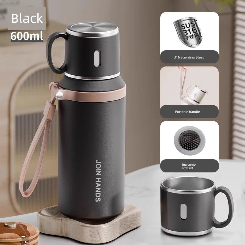 316 Stainless Steel Vacuum Cup for Girls 2024 New Arrival Good-looking with Lid Cup of Tea Water for Students to Go to School