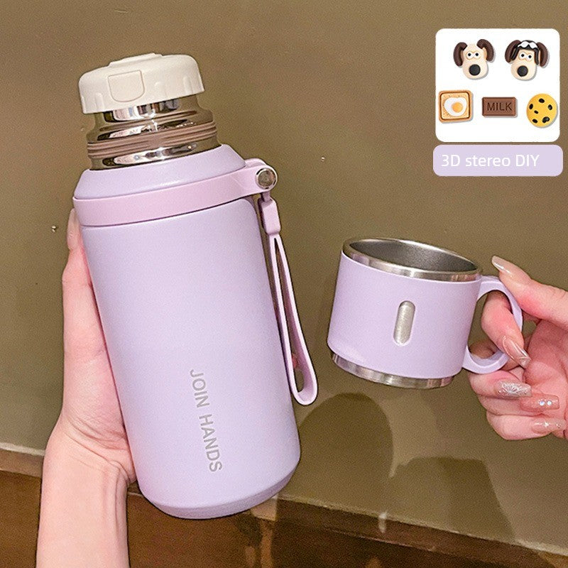 316 Stainless Steel Vacuum Cup for Girls 2024 New Arrival Good-looking with Lid Cup of Tea Water for Students to Go to School