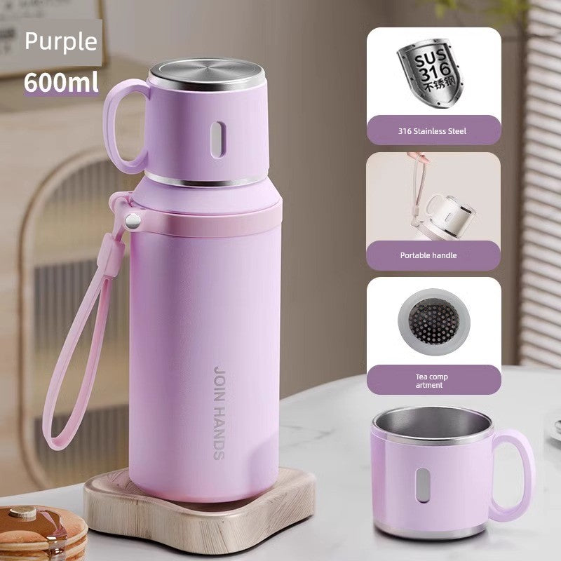 316 Stainless Steel Vacuum Cup for Girls 2024 New Arrival Good-looking with Lid Cup of Tea Water for Students to Go to School