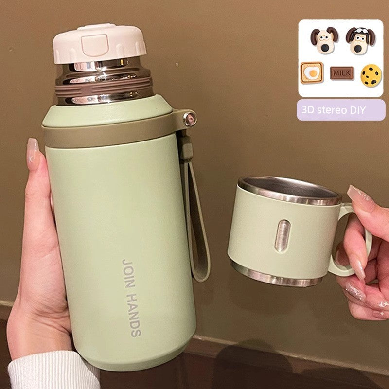 316 Stainless Steel Vacuum Cup for Girls 2024 New Arrival Good-looking with Lid Cup of Tea Water for Students to Go to School