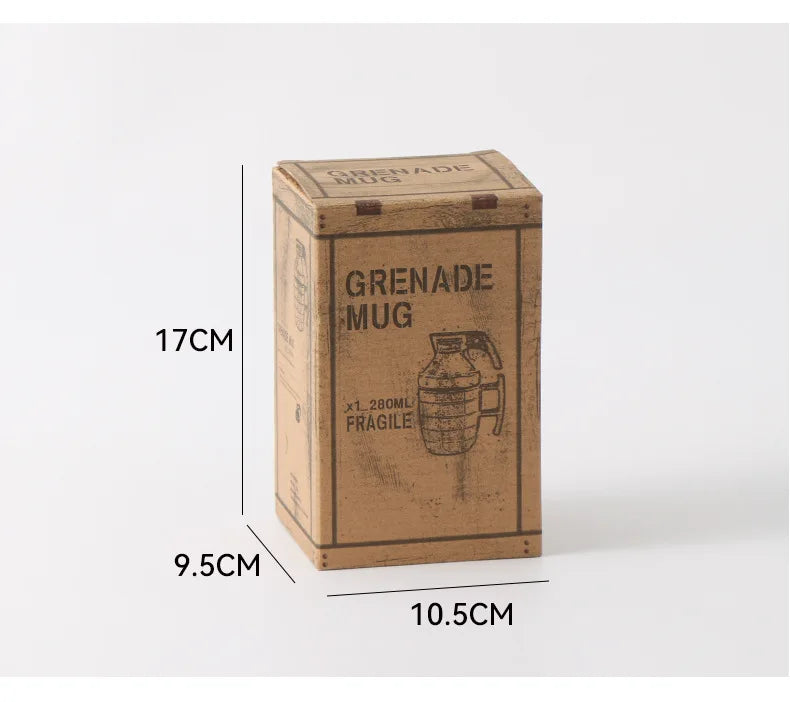 Creative Grenade Mug Funny Coffee Cup Shaped Ceramic Cup with Lid Modeling Cup Living Room Home Decoration 350ml Water Cup