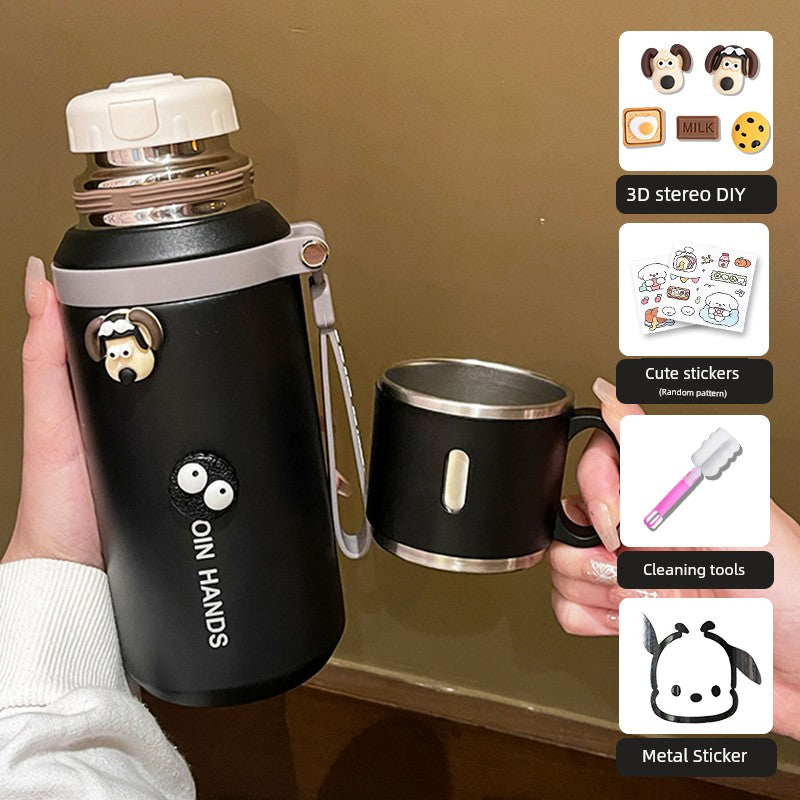 316 Stainless Steel Vacuum Cup for Girls 2024 New Arrival Good-looking with Lid Cup of Tea Water for Students to Go to School