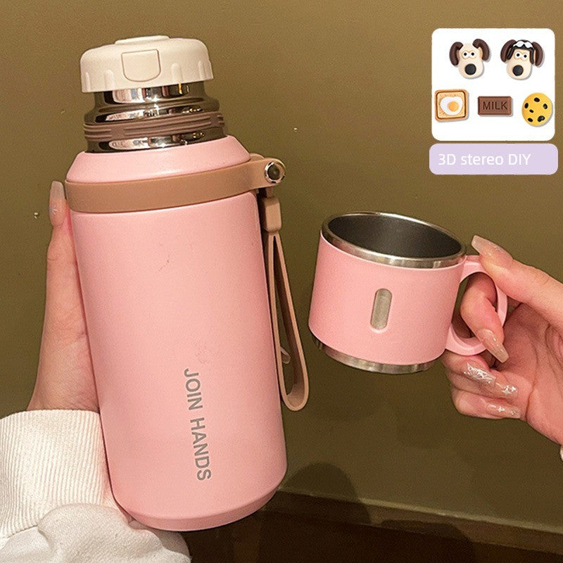 316 Stainless Steel Vacuum Cup for Girls 2024 New Arrival Good-looking with Lid Cup of Tea Water for Students to Go to School