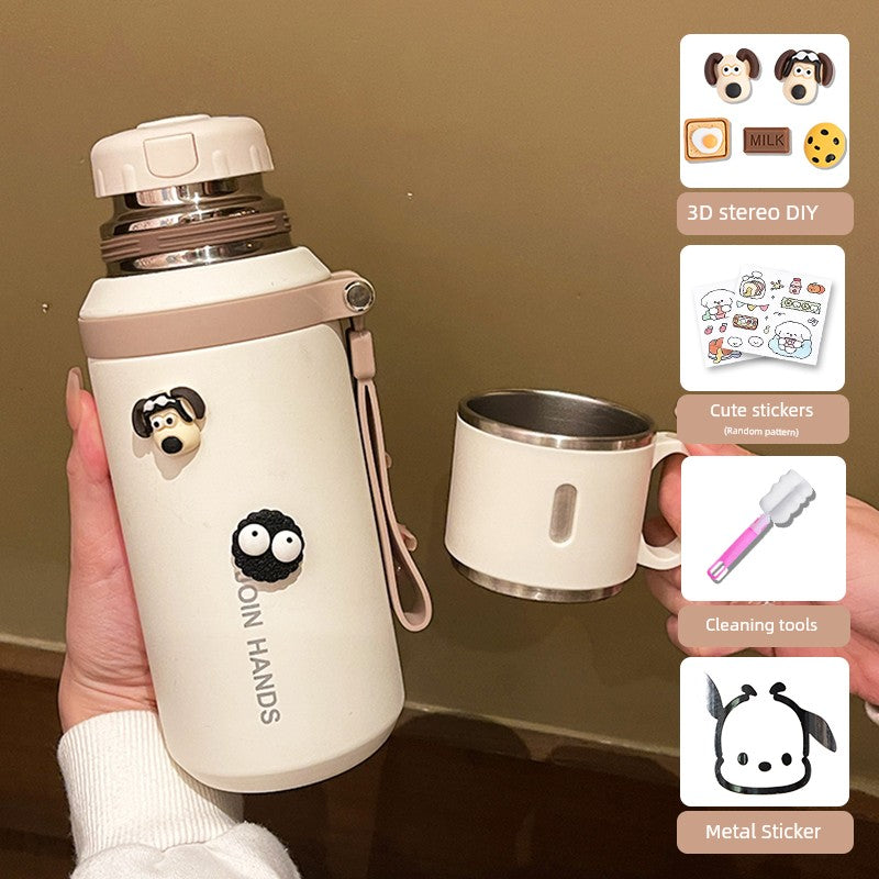 316 Stainless Steel Vacuum Cup for Girls 2024 New Arrival Good-looking with Lid Cup of Tea Water for Students to Go to School