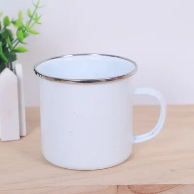 pink floral enamel coffee mugs