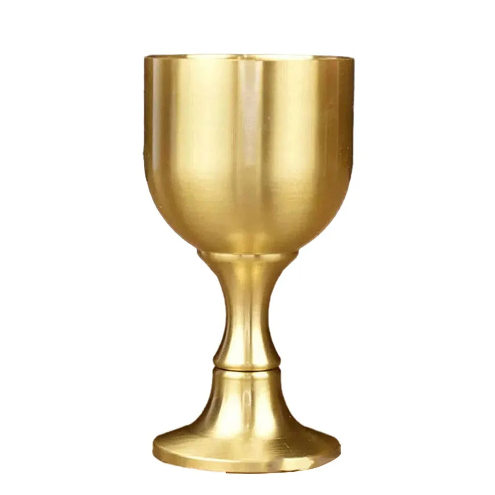 vintage brass liquor tumbler cups