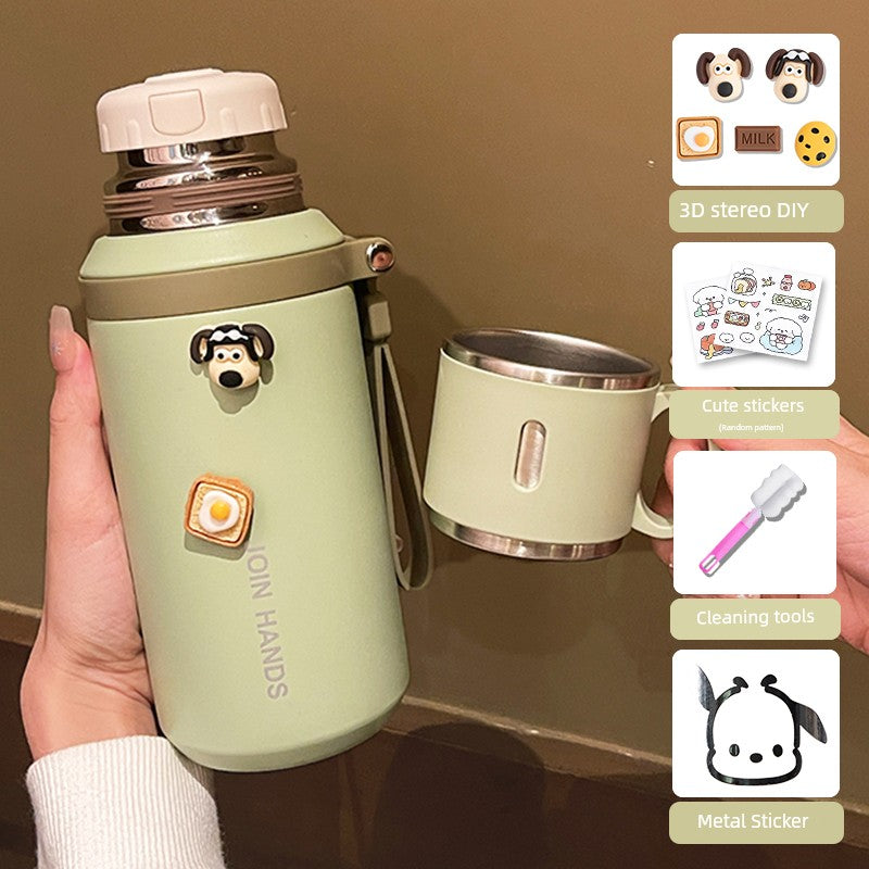 316 Stainless Steel Vacuum Cup for Girls 2024 New Arrival Good-looking with Lid Cup of Tea Water for Students to Go to School