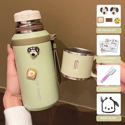 316 Stainless Steel Vacuum Cup for Girls 2024 New Arrival Good-looking with Lid Cup of Tea Water for Students to Go to School