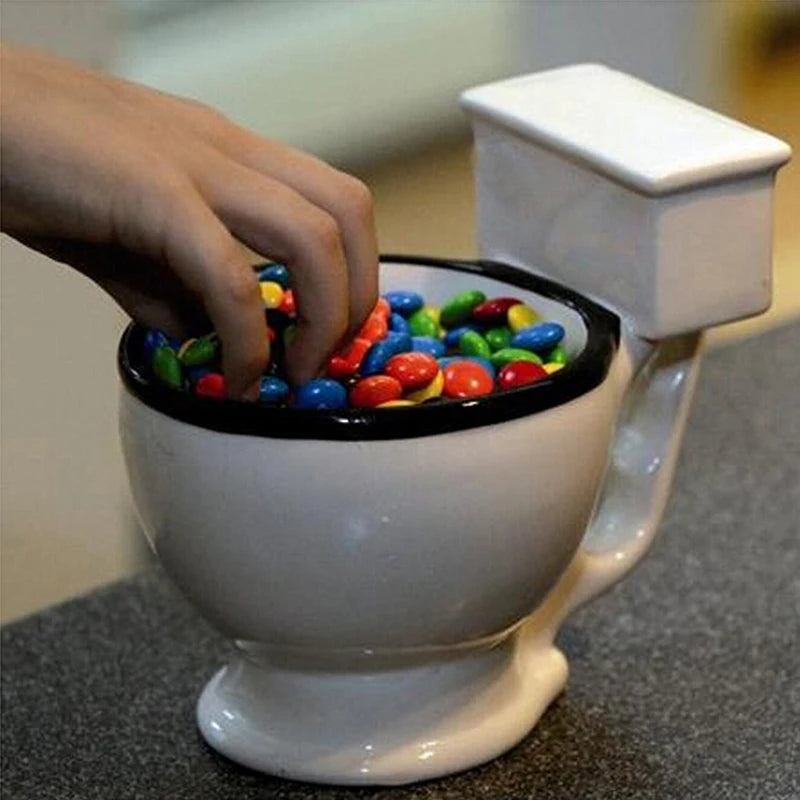 Toilet Mug, Funny 280ml Ceramic Coffee Tea Cup Mug in the Shape of a Toilet – Perfect for Home or Office, Great Mug Gift