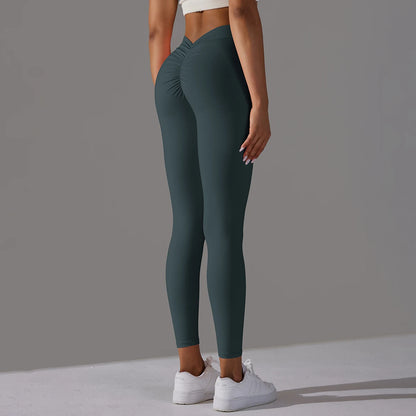 Yoga Leggings Back V Butt Sexy Leggings Women Yoga Pants Fitness Workout Gym Running Leggings High Waist Active Wear Tight Pants