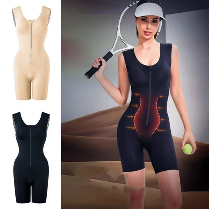 Postpartum Tummy Control Bodysuit with Thigh Coverage