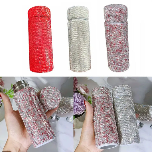 Creative Diamond Water Bottle 150ml Shiny Rhinestone Diamond-encrusted Mug Exquisite Portable Bling Water Bottle Shopping