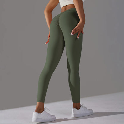 Yoga Leggings Back V Butt Sexy Leggings Women Yoga Pants Fitness Workout Gym Running Leggings High Waist Active Wear Tight Pants