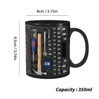 Mechanician Mug Funny Black Ceramic Mug For Coffee Large Tea And Coffee Cup Black Ceramic Mug For Whiskey Juice Wine Beer Soup