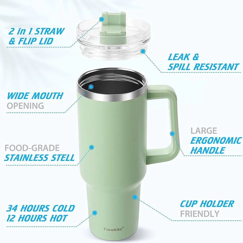 40oz insulated tumbler with handle