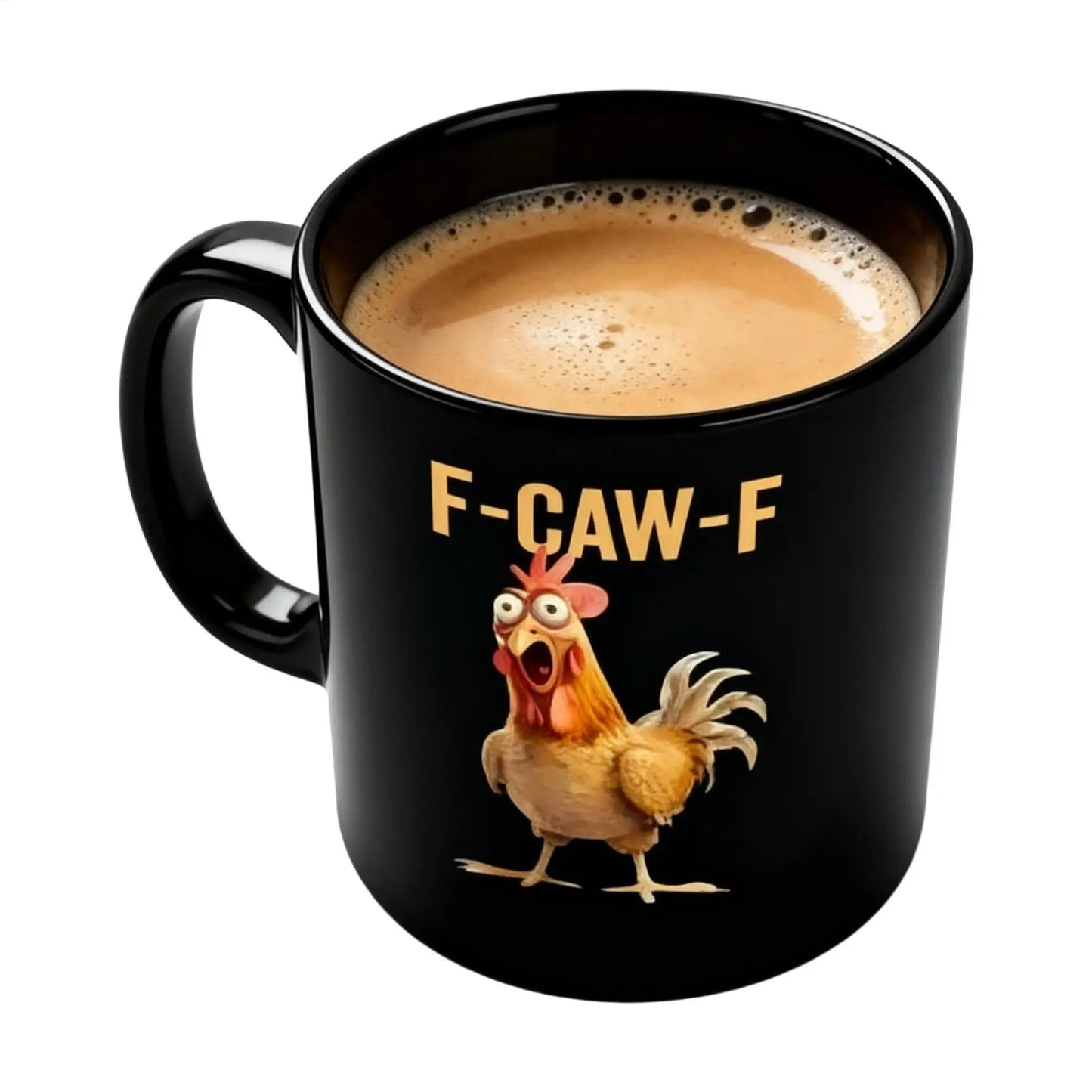 Coffee Mug Ceramic Funny F-Caw-F Chicken FCAWF Coffee Cup Mugs Farmhouse Themed Mug Animal Tea Cup Christmas Gift For Friends