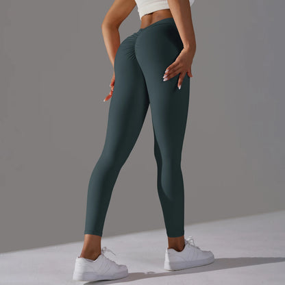 Yoga Leggings Back V Butt Sexy Leggings Women Yoga Pants Fitness Workout Gym Running Leggings High Waist Active Wear Tight Pants