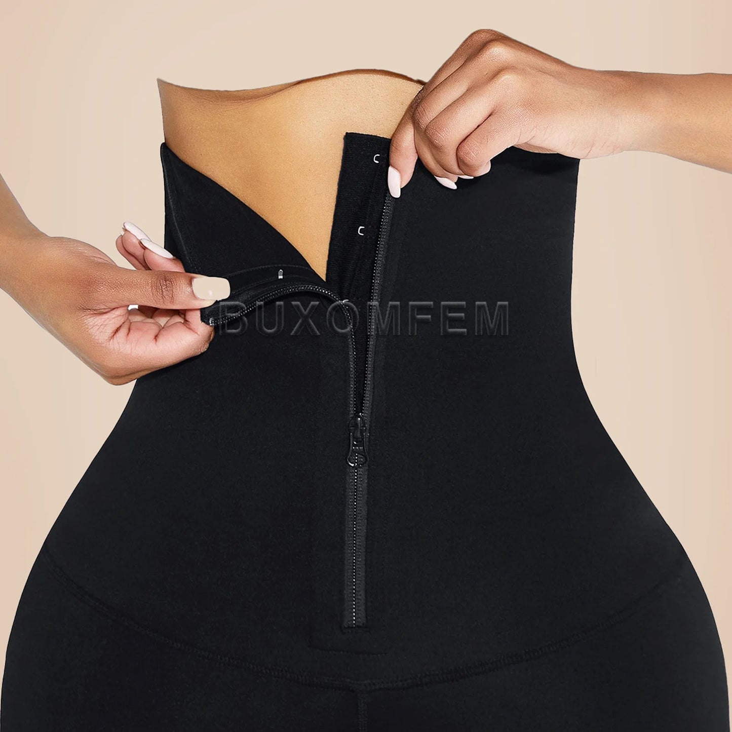 Shaped Up Seamless High Waisted Leggings for Women Front-Zipper Elastic Yoga Pants 2025 Women's Modeling Sexy Underwear Bottoms