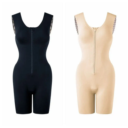 Postpartum Tummy Control Bodysuit with Thigh Coverage