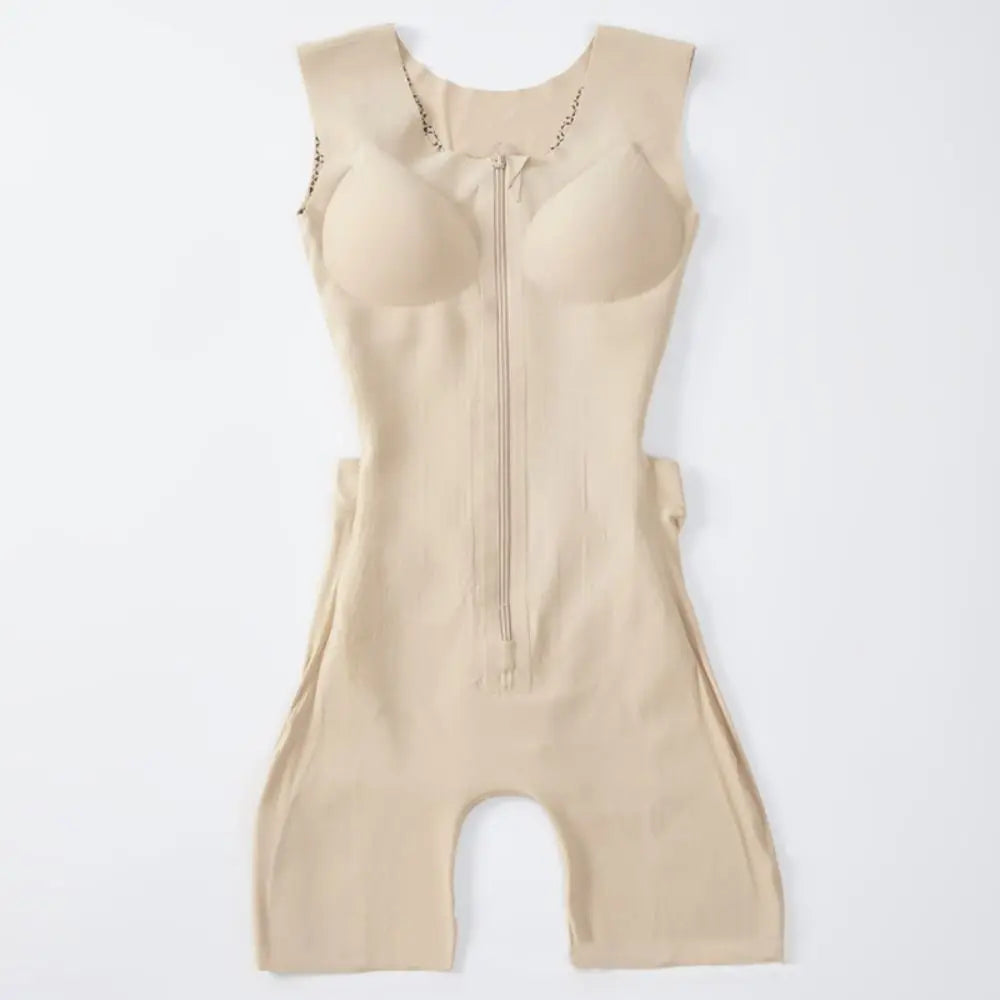 Postpartum Tummy Control Bodysuit with Thigh Coverage