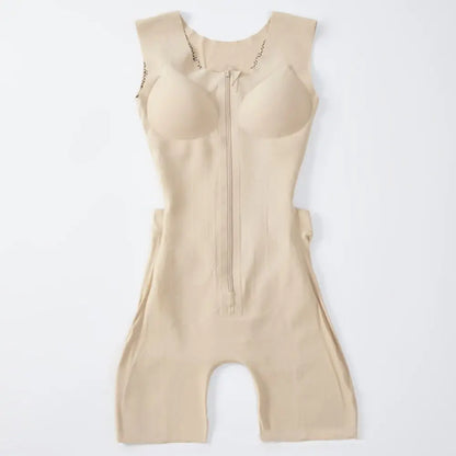 Postpartum Tummy Control Bodysuit with Thigh Coverage