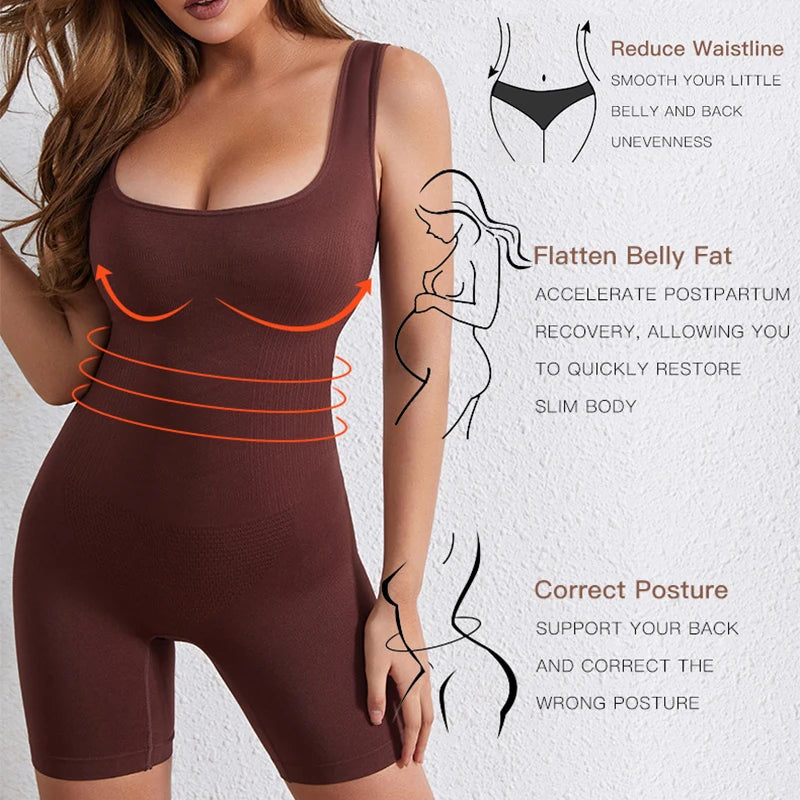 Seamless Postpartum Faja Bodysuit