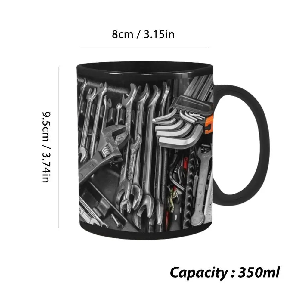 Mechanician Mug Funny Black Ceramic Mug For Coffee Large Tea And Coffee Cup Black Ceramic Mug For Whiskey Juice Wine Beer Soup