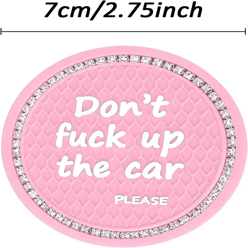Pink Bling Car Cup Coaster