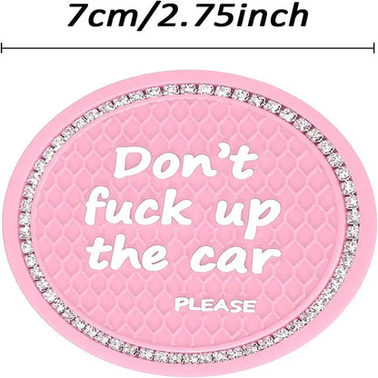 Pink Bling Car Cup Coaster