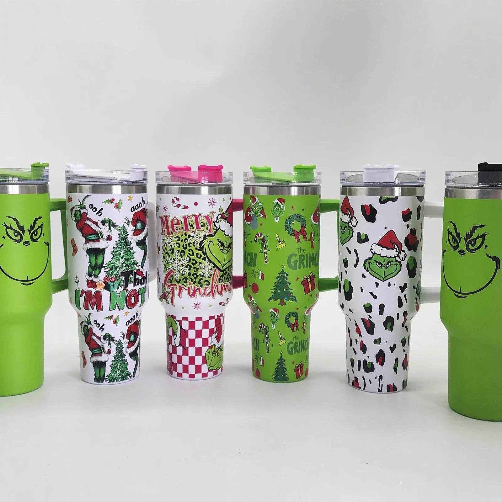 Christmas tumbler with handle