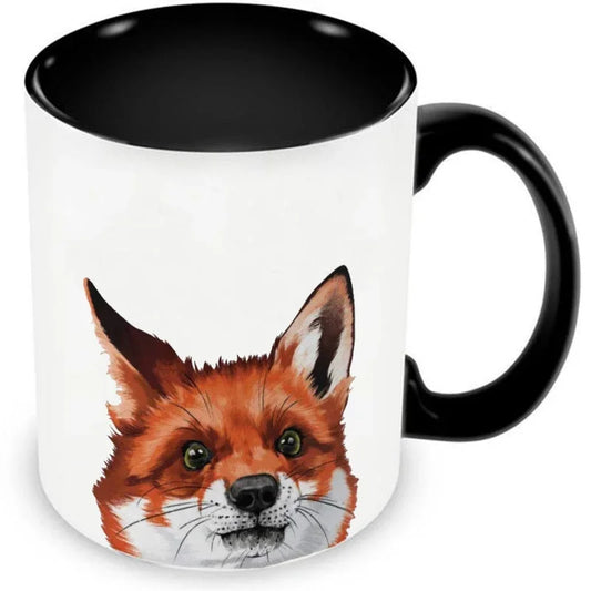 Funny Fox Mugs Milk Coffee Mugen Ceramic Travel Cups Beer Drinkware Tea Teaware Tableware Coffeeware Home Decal Friend Gifts