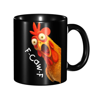Funny F-Caw-F Chicken FCAWF Coffee Mugs Funny Cup For Bedroom