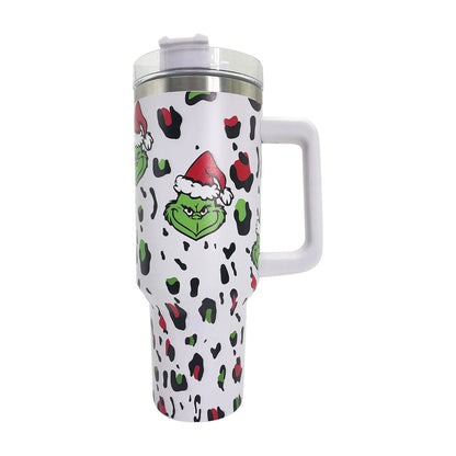 Christmas tumbler with handle