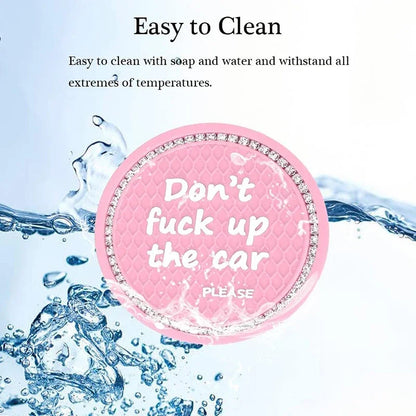 Pink Bling Car Cup Coaster