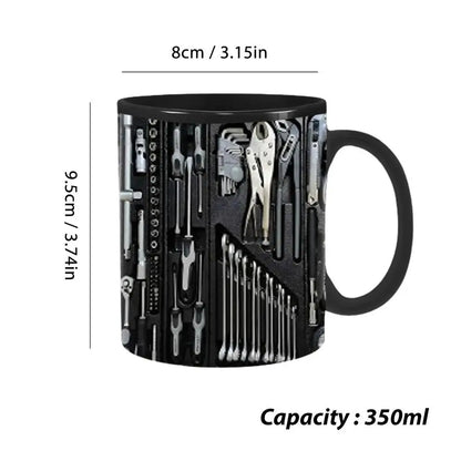 Mechanician Mug Funny Black Ceramic Mug For Coffee Large Tea And Coffee Cup Black Ceramic Mug For Whiskey Juice Wine Beer Soup