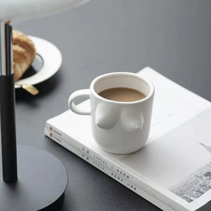 Ceramic Funny Boob Mug Coffee Mug Novelty Gift Titty Shape Breakfast Milk Tea Water Cups Porcelain