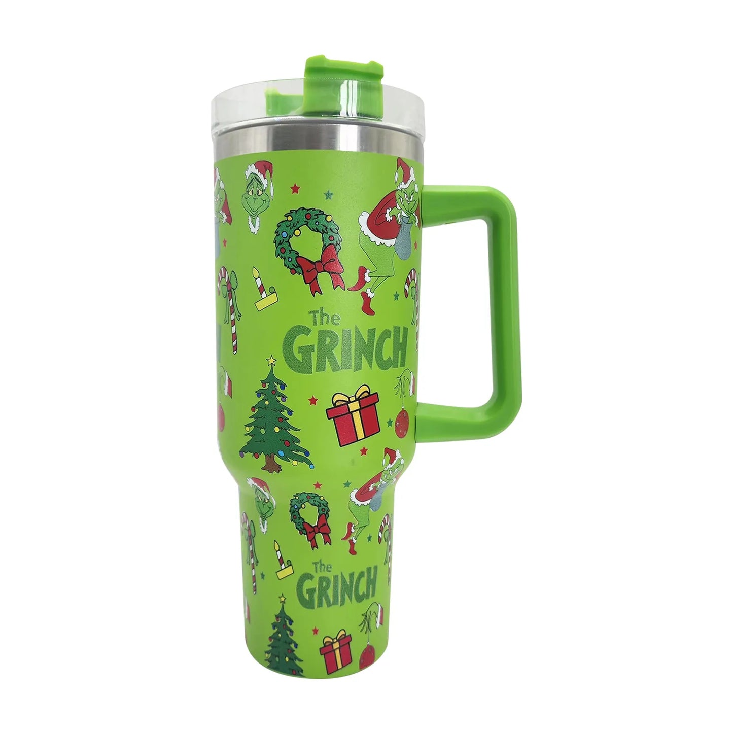 Christmas tumbler with handle