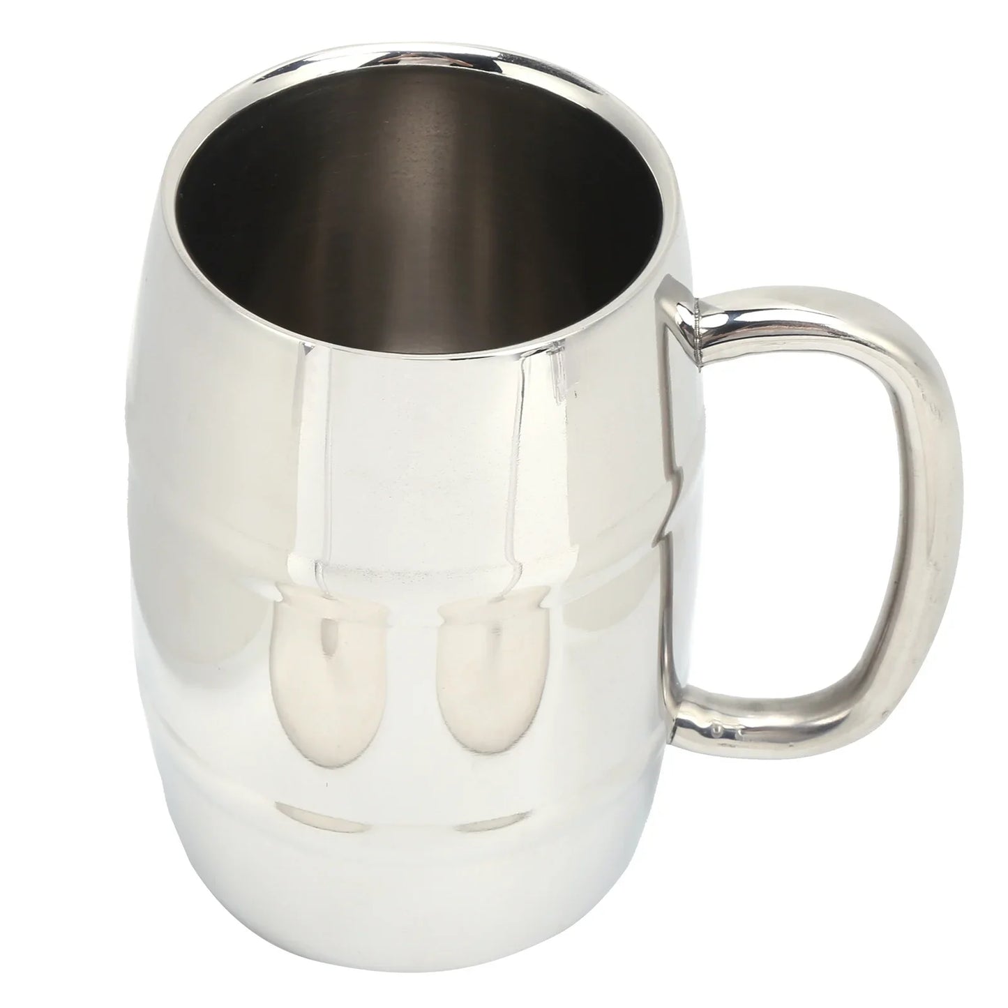Beer Mug DoubleWalled Large 550ML Whiskey Barrel 304 Stainless Steel Milk Cup For Hot Cold Drinks
