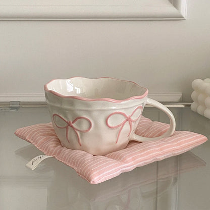 1Pc Bow Ceramic Mug