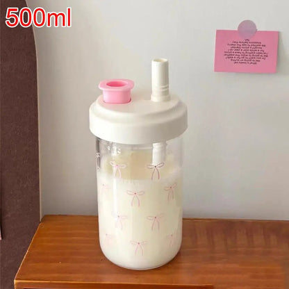 pink bow water bottle