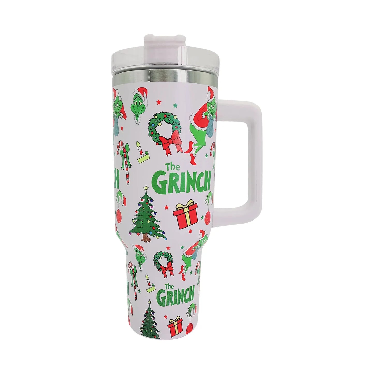Christmas tumbler with handle