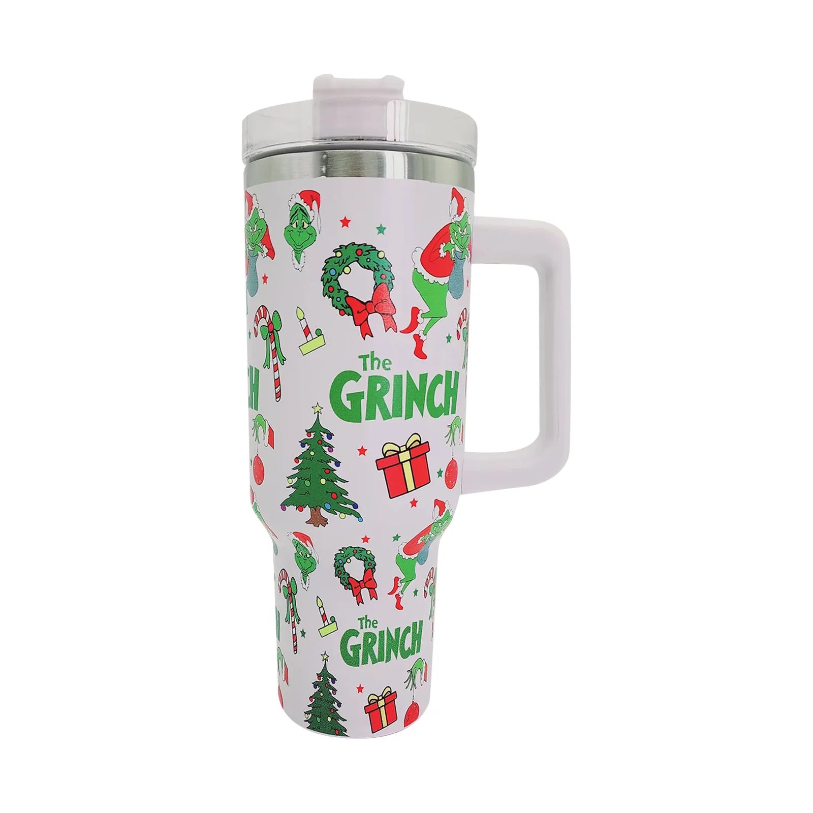 Christmas tumbler with handle