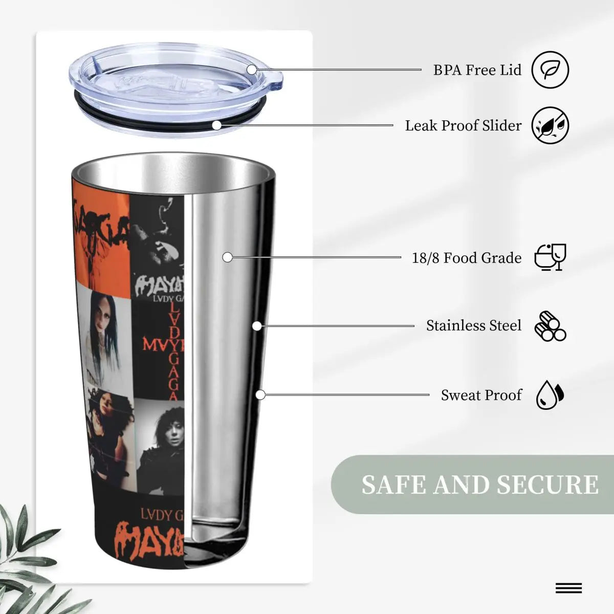 Lady Gaga insulated tumbler