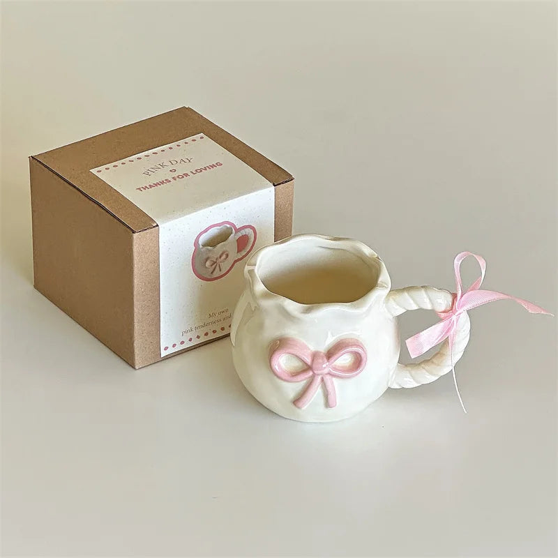 Cute Pink Relief Bow