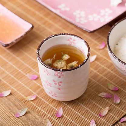 Pink Japanese Style Vintage Sakura Tea Cup