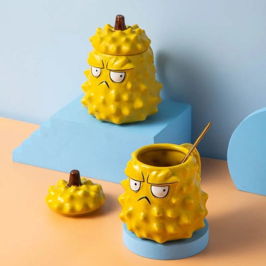 Pvz Plants Vs Zombies Durian Cup Strange Mug Mug With Cover Teacup Home Drinking Cup Funny Sand Sculpture Birthday Gift Girl