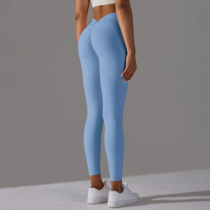 Yoga Leggings Back V Butt Sexy Leggings Women Yoga Pants Fitness Workout Gym Running Leggings High Waist Active Wear Tight Pants