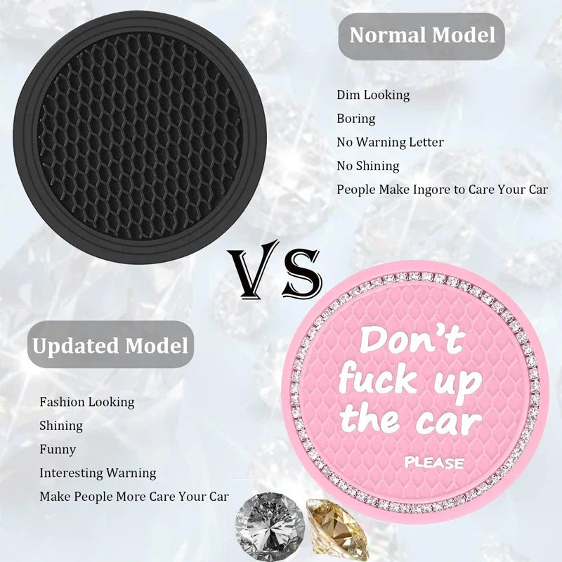 Pink Bling Car Cup Coaster