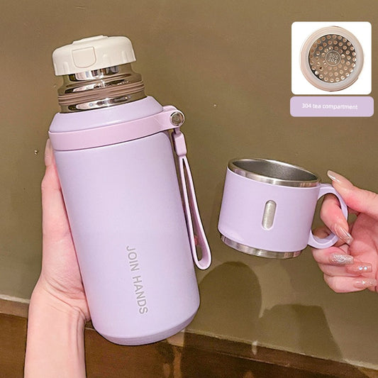 316 Stainless Steel Vacuum Cup for Girls 2024 New Arrival Good-looking with Lid Cup of Tea Water for Students to Go to School